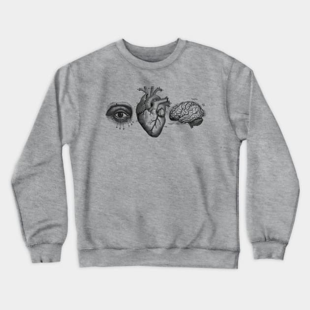Eye Heart Brains Crewneck Sweatshirt by neuroamer
